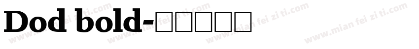 Dod bold字体转换